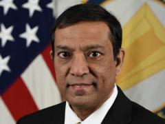 Army Chief Information Officer Raj Iyer announces his pending departure from the position and touts the service's progress toward digital transformation. Credit:Army photo
