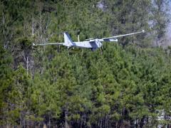 The Future Tactical Unmanned Aircraft System Increment 1 conducts flight tests and maneuvers on February 25-26, 2021, at Leyte West Airfield, Fort Benning, Georgia, during the Future Tactical Unmanned Aircraft System (FTUAS) Rodeo. The Rodeo was the capstone event for a year-long capabilities assessment of four commercial systems conducted by five brigade combat teams. Credit: U.S. Army Photo by Luke J. Allen
