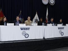 Panelists at WEST 2023 in San Diego discuss the advantages and disadvantages of big data. Credit: Michael Carpenter