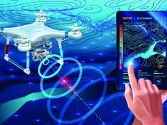 To support the expected onslaught of quadcopters, air taxis and drones in low altitude, companies are creating new ways of air traffic management and identification compared to the traditional Federal Aviation Administration systems. These new-age systems employ artificial intelligence, autonomy, computer vision and mesh networks, among other capabilities. Credit: Shutterstock/Andrey Suslov