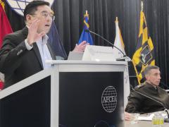 AFCEA's Capt. Glenn Hernandez (Ret.) U.S. Coast Guard, moderated the panel.
