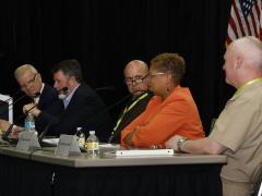 Military cyber specialists discuss technology’s impact on warfighting during a TechNet Cyber 2023 panel. Credit: Michael Carpenter