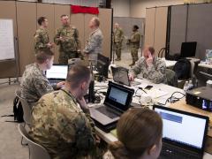 The Cyber Mission Assurance teams by the National Guard help secure critical infrastructure that services Department of Defense installations. U.S. Army National Guard Photo by Staff Sgt. George B. Davis. 
