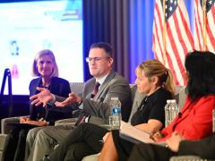 Patrick Biltgen, principal at Booz Allen Hamilton, talks AI realities at #IntelSummit23. Credit: Herman Farrer Photography