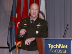 Lt. Gen. John B. Morrison shares the Army’s renewed focus on unified networks based on zero-trust principles at TechNet Augusta.