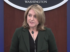 Kathleen Hicks, deputy secretary of defense, U.S. Department of Defense, delivers remarks in the Pentagon briefing room on November 2.