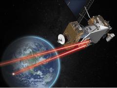 The Laser Communications Relay Demonstration (LCRD) relays data from ILLUMA-T on the International Space Station to a ground station on Earth. Credit: NASA’s Goddard Space Flight Center/Dave Ryan