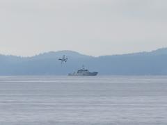 A U.S. Air Force A-10 Thunderbolt II assigned to Moody Air Force Base, Georgia, provides close air support for naval ships against simulated enemy forces during Exercise Agile Blizzard-Unified Vision 2023 over British Columbia, Canada, June 21, 2023. The A-10 was equipped with an intelligence, surveillance and reconnaissance video feed that was collected real-time by U.S. ground forces and then transmitted to NATO forces in Germany for the first time. Credit: USAF/Tech Sgt. Betty Chevalier