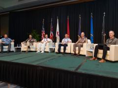 A panel of experts holds a Joint Fires Network Discussion at TechNet Indo-Pacific in Honolulu, Hawaii, November 8. Credit: Artistic Mindz Photography