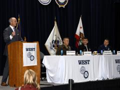 Panelists discuss military budgeting and resources during WEST 2024. Credit: Michael Carpenter/Jesse Karras