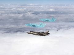 The U.S. Air Force’s accelerated pursuit of Collaborative Combat Aircraft, known as CCAs, will be a force multiplier, leaders say, with different arrangements of uncrewed aircraft integrating with other fighter aircraft, to bring air combat effects not seen before. Graphic by Chris D’Elia based on U.S. Air Force photo by Staff Sgt. Matthew B. Frederick