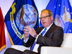 Department of Defense Chief Information Officer John B. Sherman will step down from his position at the end of June 2024. He has served as the Defense Department’s top IT official since 2021. He was a key speaker at AFCEA International's TechNet Cyber in 2023. Photo by Mike Carptenter