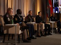 Senior enlisted leaders discuss joint electromagnetic spectrum operations Thursday at TechNet Augusta 2024.