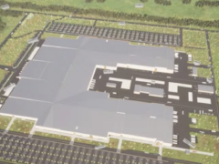 Right now, Quinn Eisenhower is working on the Panasonic electric vehicle battery factory. This is a drawing of what the factory will look like when it’s complete.