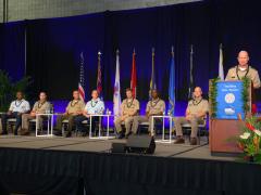 Thursday's TechNet Indo-Pacific Panel showcases representatives from all services in the region. Credit: Diego Laje