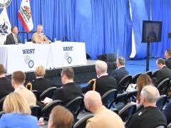 A panel at WEST 2025 focuses on Ukraine and the Red Sea. Credit: Jesse Karras 