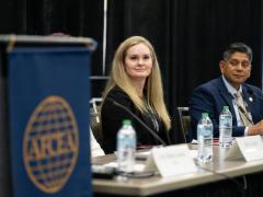 DISA Global Technical Director Jerusha Cooper spoke at TechNet Cyber 2025 in Baltimore, Maryland. Photo by David Abizaid, courtesy of DISA.