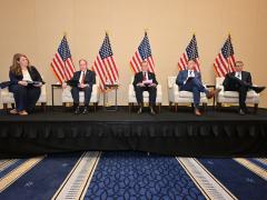 Leaders talk about the importance of U.S. partnerships in times of conflict at the 2025 Intelligence & National Security Summit. Credit: Herman Farrer Photography