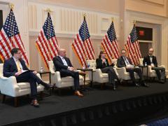 Panelists discuss technological advancements in AI at the 2025 Intelligence & National Security Conference, National Harbor, Maryland. Credit: Herman Farrer Photography