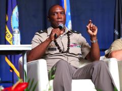 Col. Alton J. Johnson, USA, discusses the pace of generative AI in Indo-Pacific operations at TechNet Indo-Pacific 2025. Credit: Artistic Mindz Photography