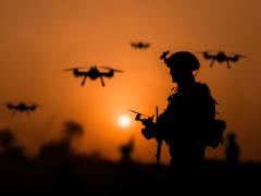 Drone experts explained what's needed from industry to keep up with adversaries' UAS technologies at TechNet Transatlantic 2025. Credit: Iftikhar alam-stock.adobe.com generated with AI