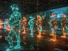 Johns Hopkins Applied Physics Laboratory’s (APL’s) GenWar Sim capability integrates large language models with the Advanced Framework for Simulation, Integration, and Modeling—making high-fidelity simulations accessible to users through natural language interaction. Credit: Kanchanit-stock.adobe.com Generated with AI