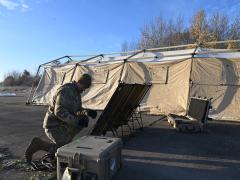 A U.S. airman prepares equipment during the Heavy Rain exercise, held in Europe in November. The event, which took careful planning, featured complex effects for contested environments. Credit: U.S. Air Force Captain Lou Burton