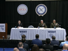 U.S. Marine Corps leaders discuss force posture in the Indo-Pacific region at WEST 2026.