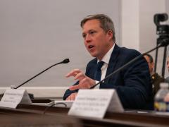 Secretary of the Army Dan Driscoll testifies on a panel in front of the House Committee on Appropriations at the U.S. Capitol in Washington, D.C., on April 16, 2026. Driscoll testified on the importance of investing in modern capabilities to ensure the U.S. Army remains the world's dominant land fighting force. Credit: U.S. Army photo by Sgt. Aaron Troutman