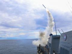 The USS Thomas Hudner fires a land attack missile in support of Operation Epic Fury in the U.S. Central Command area of responsibility, March 1, 2026. Credit: U.S. Navy