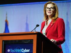 U.S. Department of War CIO Kirsten Davies speaks at TechNet Cyber on June 2, 2026. Credit: Pure Light Images