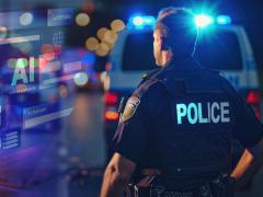 Over the last year, law enforcement organizations have been adding artificial intelligence tools in scores of use cases. Credit: Graphic designed by Chris D’Elia using Adobe Stock images by Anthony Weercut and Matthew generated with AI