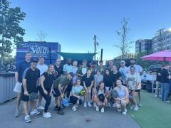 Twelve teams of two participated in AFCEA International's first pickleball tournament fundraiser.