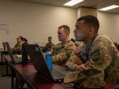 Indiana Army National Guardsmen attend the Cybersecurity Incident Response Handler Course during Cyber Shield 2026 at the Professional Education Center in Little Rock, Arkansas, on July 13, 2026. Credit: Staff Sgt. Jason Archer