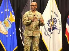 Gen. Xavier T. Brunson, commander of U.S. Forces Korea, delivers a keynote at TechNet Indo-Pacific 2026. Credit: Aristic Mindz Photography