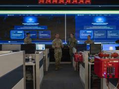 Service members assigned to the GenAI.mil task force, Department of War (DOW) Chief Digital and Artificial Intelligence Office (CDAO), deliver training on building AI agents to sailors assigned to U.S. Pacific Fleet on Joint Base Pearl Harbor-Hickam, Hawaii, July 23, 2026. Under the purview of the DOW CDAO, the task force is helping to systematically remove barriers to AI adoption to ensure a more lethal Department of War. Credit: U.S Navy photo by Mass Communication Specialist 2nd Class Christopher Sypert