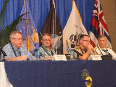 A panel of experts discuss agentic AI for mission-specific purposes at TechNet Indo-Pacific 2026 in Honolulu. Credit: Artistic Mindz Photography