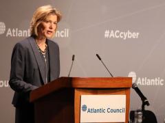 The FBI’s Cyber Division is strengthening its investigative capabilities to battle more and more digital-based crimes from global adversaries, says Amy Hess, executive assistant director of the FBI’s Criminal, Cyber, Response, and Services Branch. Credit: Atlantic Council/Image Link