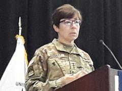 Lt. Gen. Maria Barrett, USA, commander, Army Cyber Command, addresses CERTS 2022.