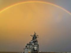 The amphibious assault ship USS Boxer transits the Pacific Ocean, Oct. 3, 2018. The Navy’s Combat to Connect in 24 Hours program may redefine the ability to quickly adapt to cyber combat. Credit: Navy Petty Officer 3rd Class Alexander C. Kubitza