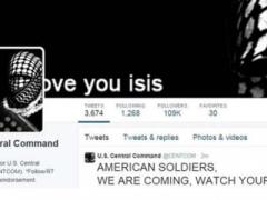 Screen shot of CENTCOM's Twitter page, which had been hacked January 12, 2015.