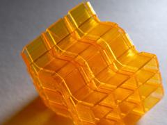 Researchers used digital light processing to advance the art of 3D printing complex origami structures. (Credit: Christopher Moore)