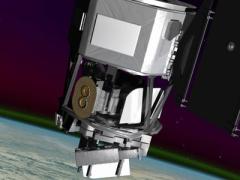 NASA’s Ionospheric Connection Explorer satellite, known as ICON, will track how Earth’s weather and space weather interact. Photo and artistic rendering of ICON courtesy of NASA.