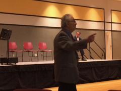 William Halal, chairman of TechCast Global, speaks at the AFCEA International/George Mason University Critical Issues in C4I Symposium.