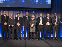 Several leaders from academia and industry accept awards for the NCI Agency's Defence Innovation Challenge.