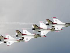 U.S. Air Force Thunderbirds demonstration squadron, who will be performing for the Vectren Dayton Air Show later this month, performed at last year’s event, flying over Dayton International Airport in Vandalia, Ohio. The Air Force wants its laboratory research to soar to new heights, and is tapping Oak Ridge Associated Universities to bring in new Ph.D.-level scientists.