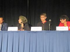 Panelists discuss acquisition during a session at AFCEA's Homeland Security Conference.