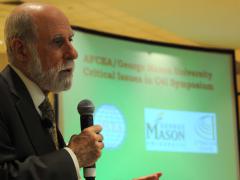 Vint Cerf, touted as one of the “fathers of the Internet” and now vice president and chief Internet evangelist for Google, speaks at AFCEA International/George Mason University Critical Issues in C4I Symposium.