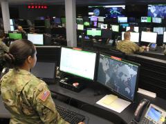 The U.S. Army Cyber Command’s 41 Cyber Mission Force teams, including the 780th Military Intelligence Brigade operations center at Fort Meade, Maryland, achieved full operational capability more than a year ahead of schedule. Credit: Steve Stover
