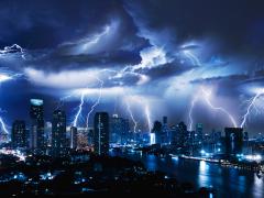 The data captured from lightning strikes around the world may help to secure the U.S. electrical grid from cyber attacks. Credit: Vasin Lee/Shutterstock